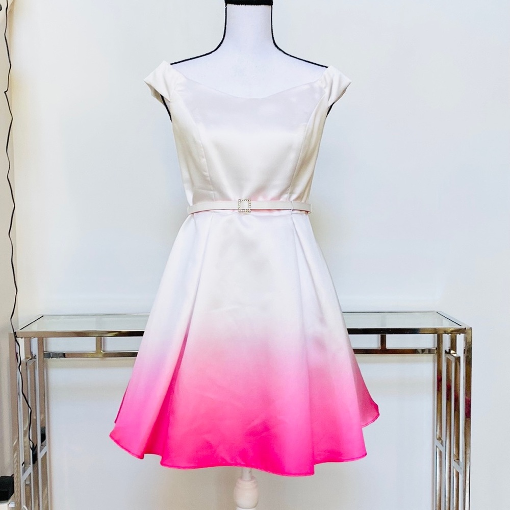 Ombré pink and white dress